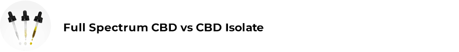 Full spectrum CBD vs CBD Isolate