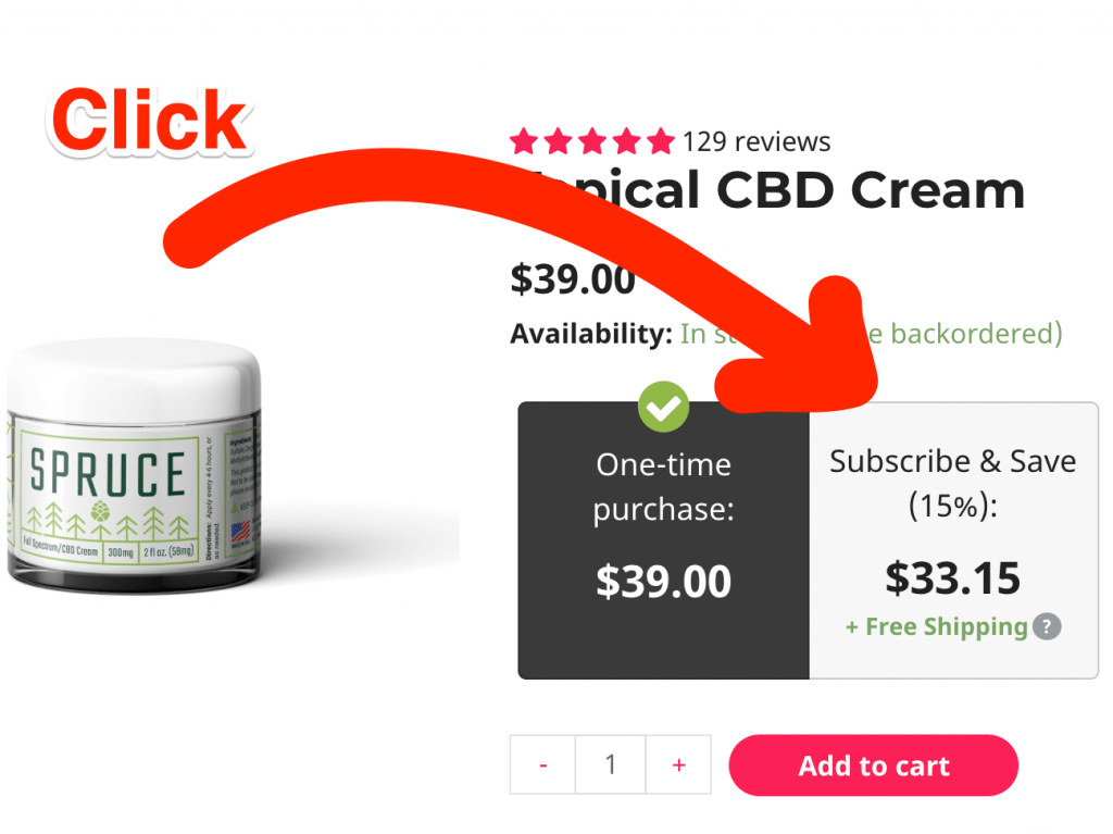 Spruce Subscription Membership... How the Discount Works - Spruce CBD
